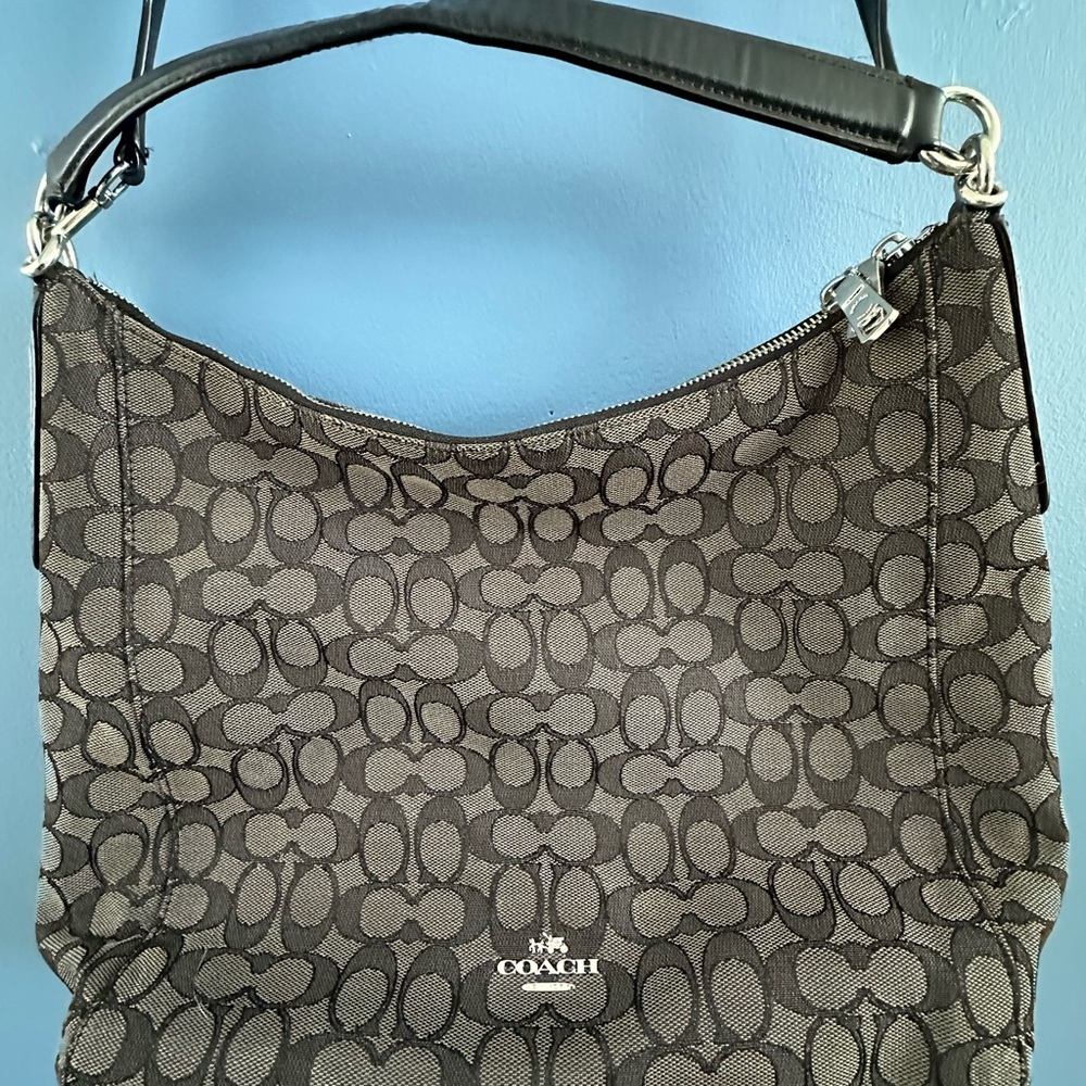 Coach Black and Gray Hobo Bag